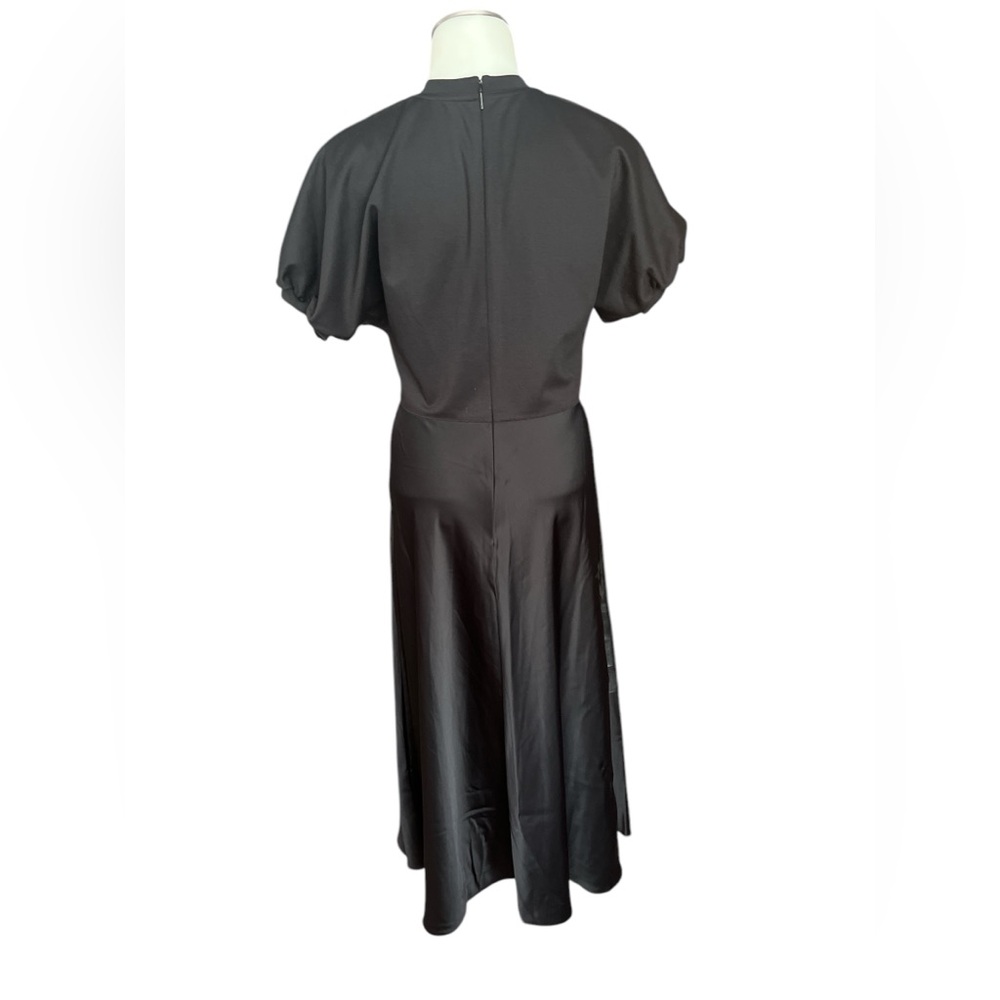 NWOT Ted Baker Short sleeve bias cut midi slip dress black size 1 US 4 Small - Picture 3 of 12